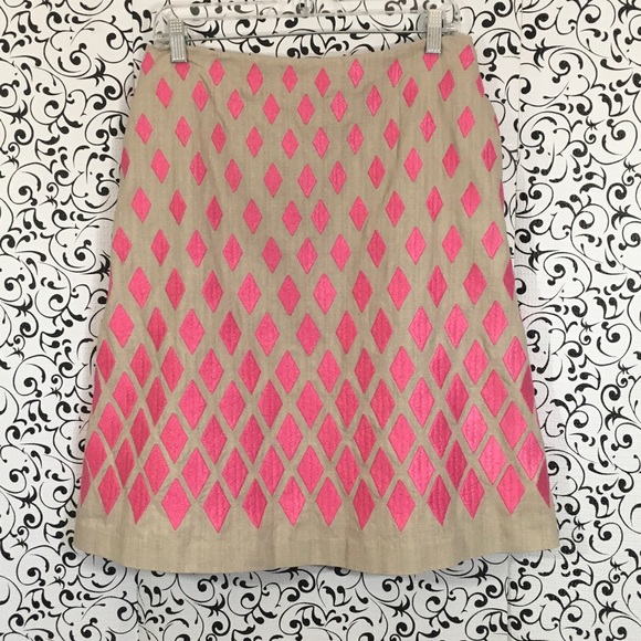 Boden Dresses & Skirts - Boden Beige and Pink A-line Skirt